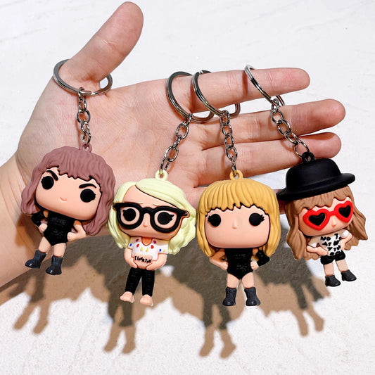 Swift Charm Keychain Acrylic Music Album Fashion CD Car Bag Pendants Key Ring Fan Collection Jewelry Gift